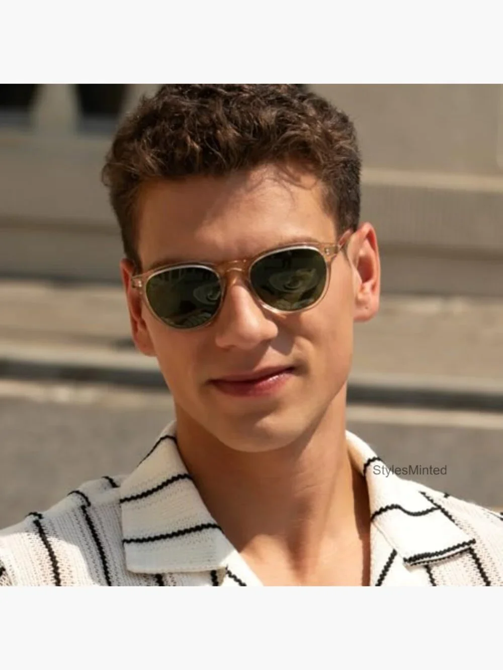 Polarized Acetate Sunglasses for Men Retro Square Sun Glasses Trendy